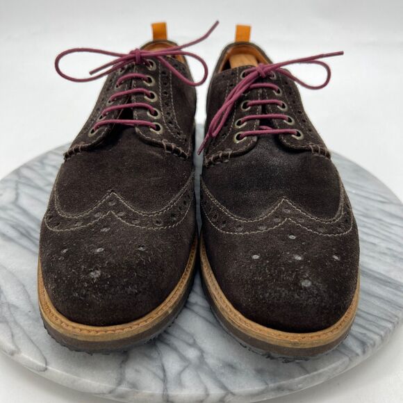 Tommy Bahama Mens 10 Shoe Brown Suede Oxford Wingtip Elliot Lace Up Casual Dress main image 10